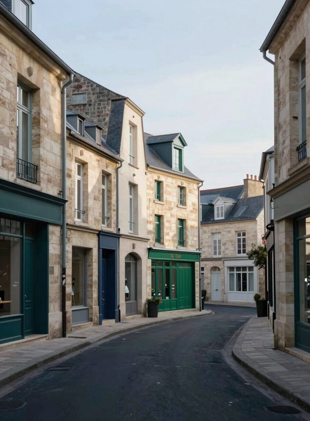 Rue du centre historique de Tours au petit matin